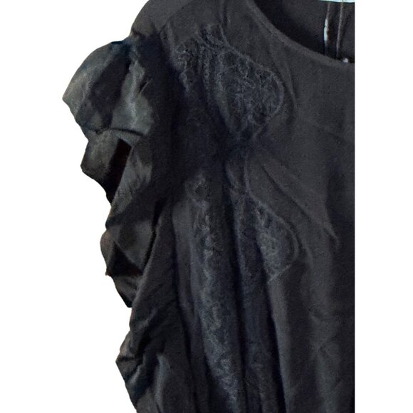 IRO Zestful Lace Inset Black Mini Dress Size 34 XS - Picture 7 of 16